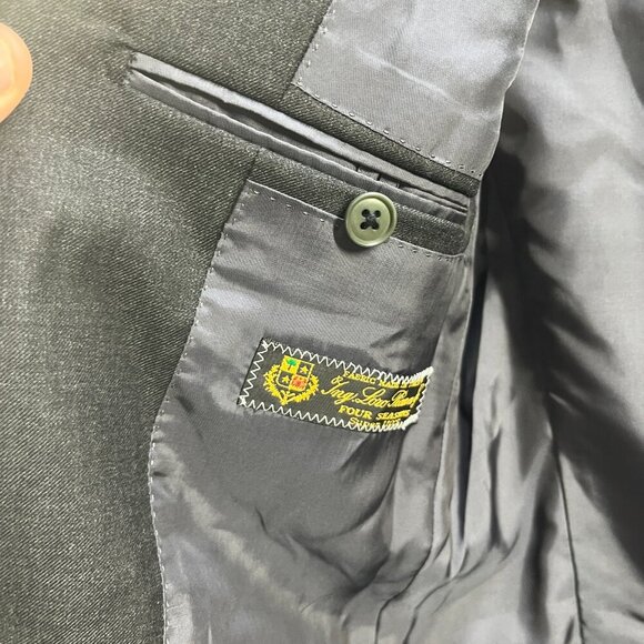 Edifice Mens Blazer Loro Piana Fabric 44 Gray Wool Jacket Four Seasons Classy - Picture 6 of 13